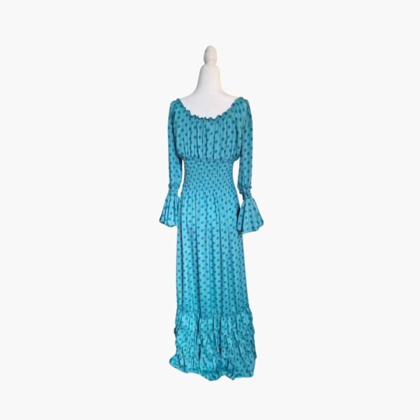 Vestido Flamenco Azul Lunares - Imagen 2
