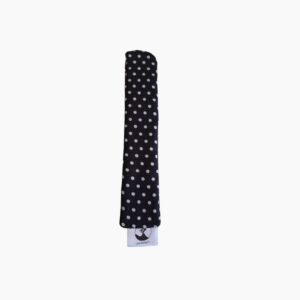 Funda de Abanico de Tela con Estampado de Lunares Blancos