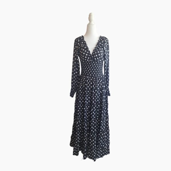 Vestido Flamenco Negro Lunares