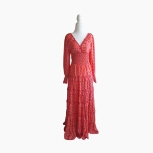 Vestido Flamenco Coral Lunares