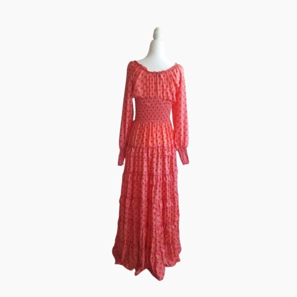 Vestido Flamenco Coral Lunares - Imagen 2