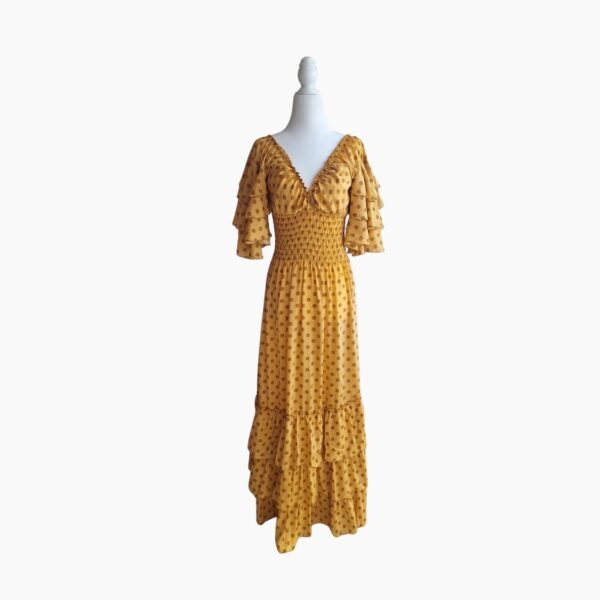 Vestido Flamenco Amarillo Lunares