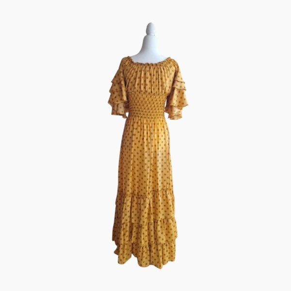 Vestido Flamenco Amarillo Lunares - Imagen 2