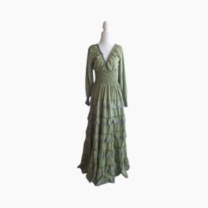 Vestido Flamenco Verde con Volantes