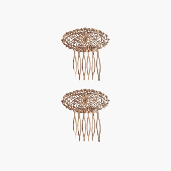 Dúo de Peinecillos Estilo Vintage Dorados