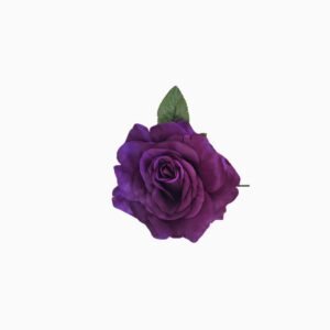 Maxi Rosa Morada con Broche de Prensilla
