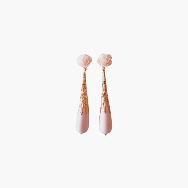 Pendientes de Gota Rosa Pálido