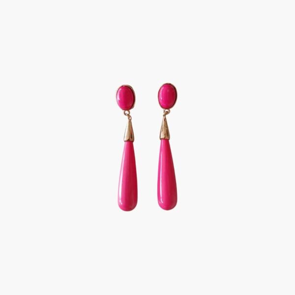 Pendientes de Gotas Fucsia