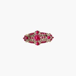 Broche Vintage de piedras fucsia