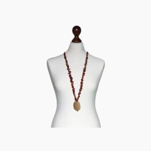 Collar Largo de colgante ovalado