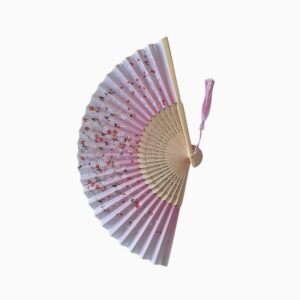 Abanico Rosa con Flores