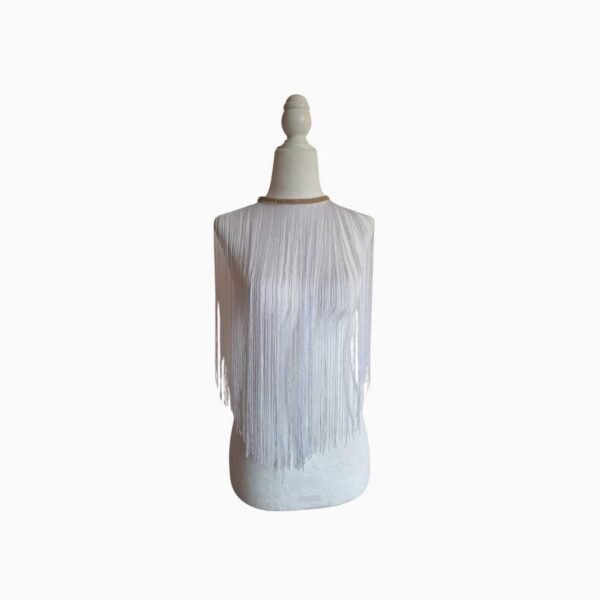 Collar de Flecos Blanco