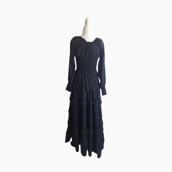 Vestido Flamenco Negro con Volantes - Imagen 2